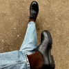 Genuine Leather Men's Derby Black Brown Classic