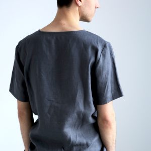 Mens Linen T Shirt Basic For Men Stylish