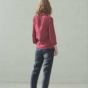 Slim Fit Linen Shirt: Classic Long Sleeve Woman's Shirt