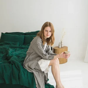 Handmade Linen Robe: Lightweight Loungewear Bathrobe